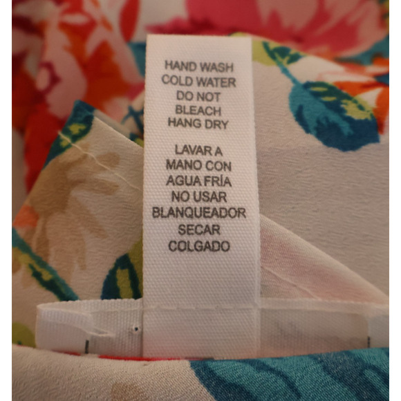 Floral Split Back Cami Top Tropical Coconut Girl Beachy Summer Ibiza Size M - Picture 6 of 7